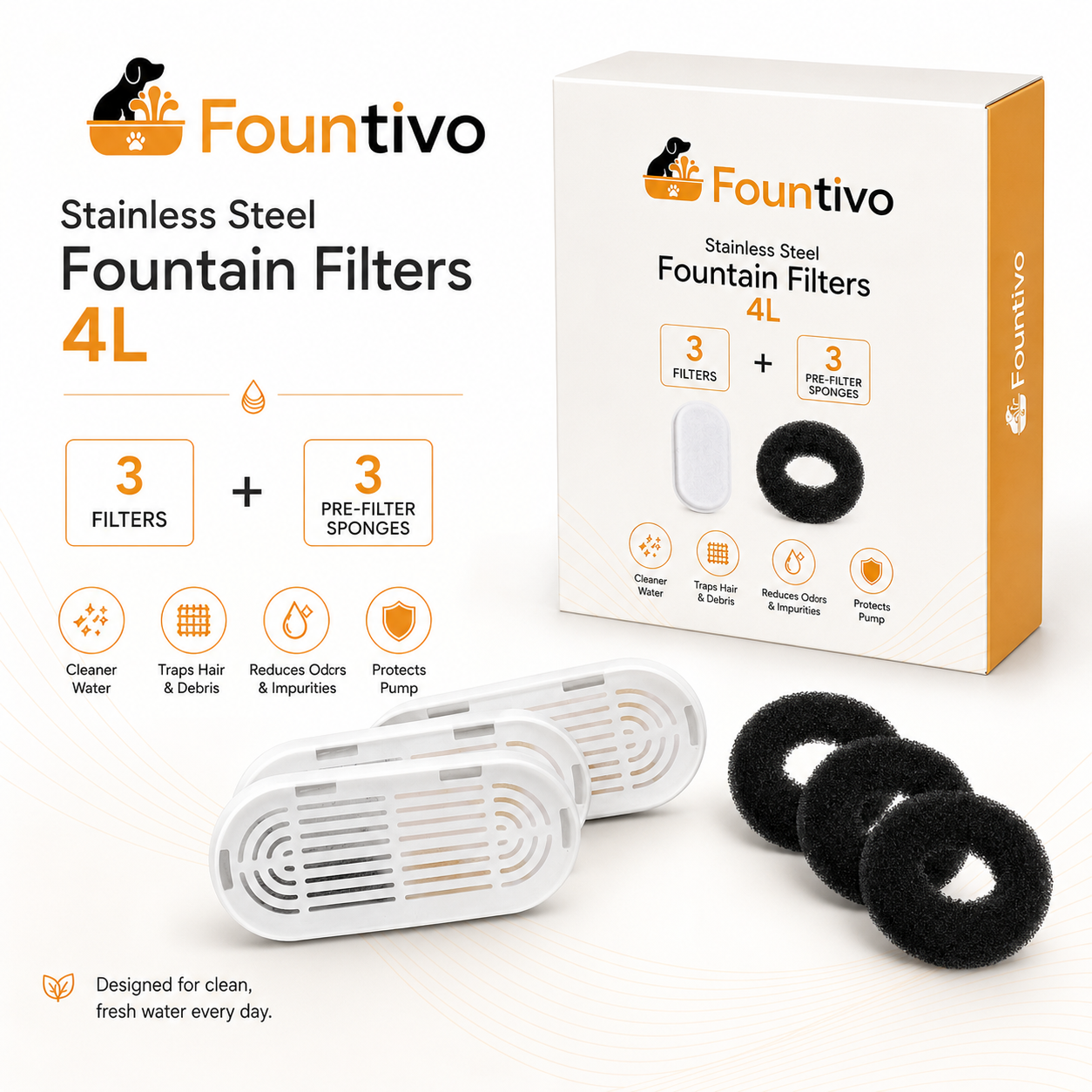 Fountivo™ Fountain Filters 4L