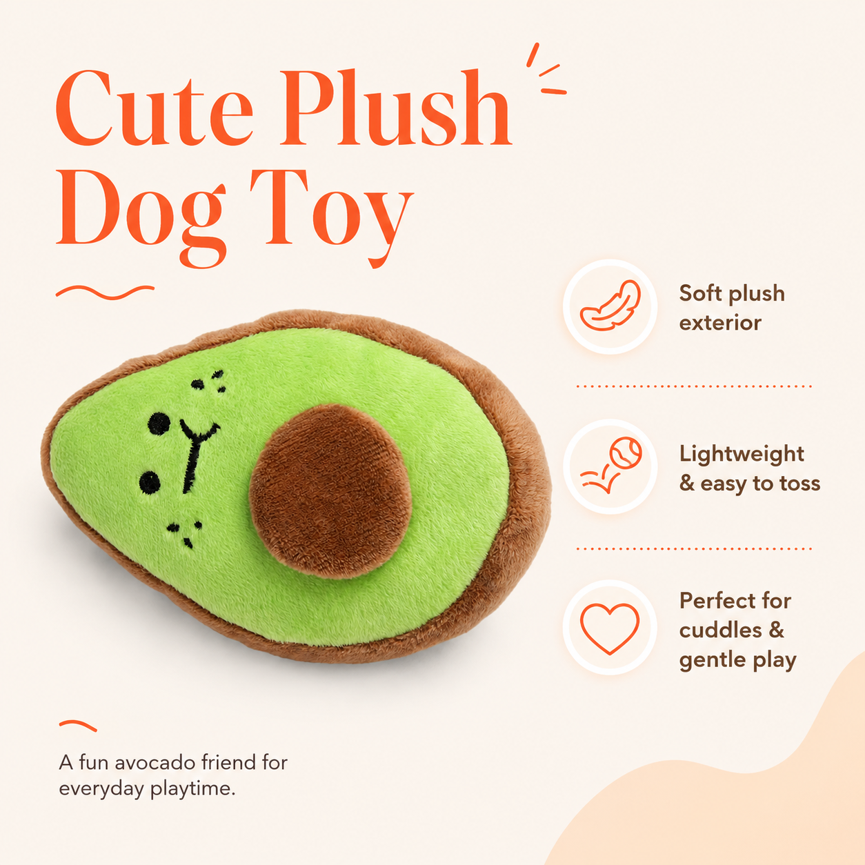 Avocado Dog Toy