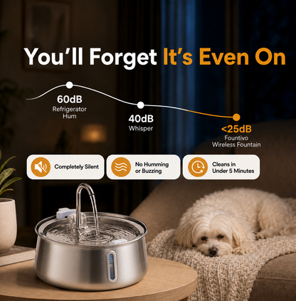 Fountivo Wireless Dog Water Fountain 4L