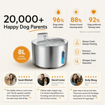 Fountivo Wireless Dog Water Fountain 8L